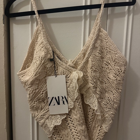 Zara cream crochet top NWT - Picture 5 of 7